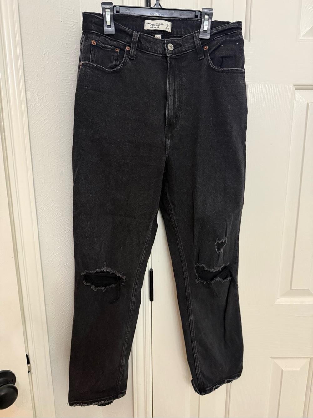 Abercrombie & Fitch Curve Love Straight Ankle Ultra High Rise Jeans